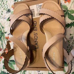 Lands’ End Leather Women’s Sandals. New in box